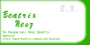 beatrix mesz business card